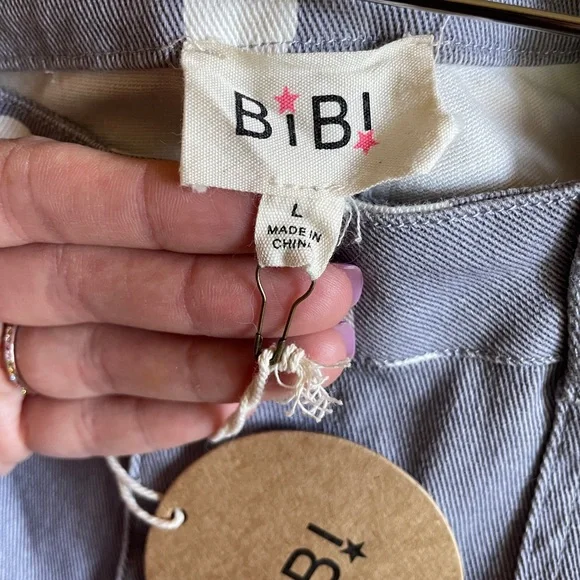 BiBi Gray Floral Wide-Leg Pant NWT - Picture 8 of 8